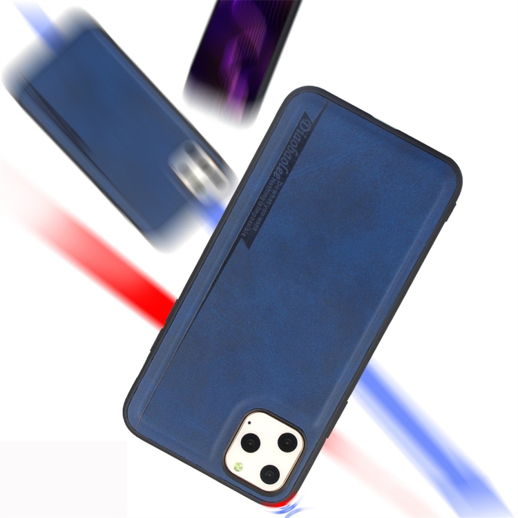 For iPhone 11 Pro Max Diaobaolee Shockproof PU + TPU Protective Case(Blue) For iPhone 11 Pro Max Diaobaolee Shockproof PU + TPU Protective Case(Blue)