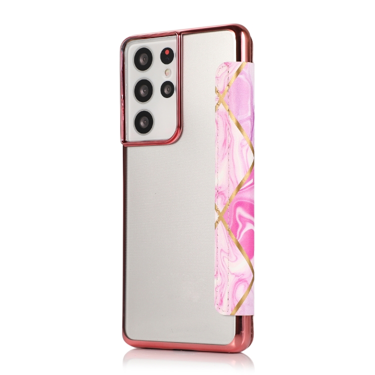 For Samsung Galaxy S21 Ultra 5G Bronzing Plating PU + TPU Horizontal Flip Leather Case with Holder & Card Slot(Pink Purple) For Samsung Galaxy S21 Ultra 5G Bronzing Plating PU + TPU Horizontal Flip Leather Case with Holder & Card Slot(Pink Purple)