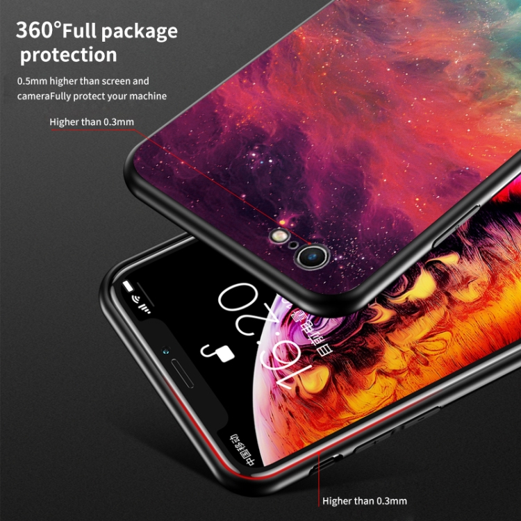 Starry Sky Painted Tempered Glass TPU Shockproof Protective Case For iPhone 6s Plus / 6 Plus(Star Chess Rob)