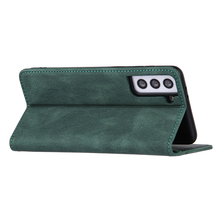 For Samsung Galaxy S21 5G Skin Feel Pressure Line Magnetic Horizontal Flip Leather Case with Holder & Card Slot & Wallet & Photo Frame(Green) For Samsung Galaxy S21 5G Skin Feel Pressure Line Magnetic Horizontal Flip Leather Case with Holder & Card Slot & Wallet & Photo Frame(Green)