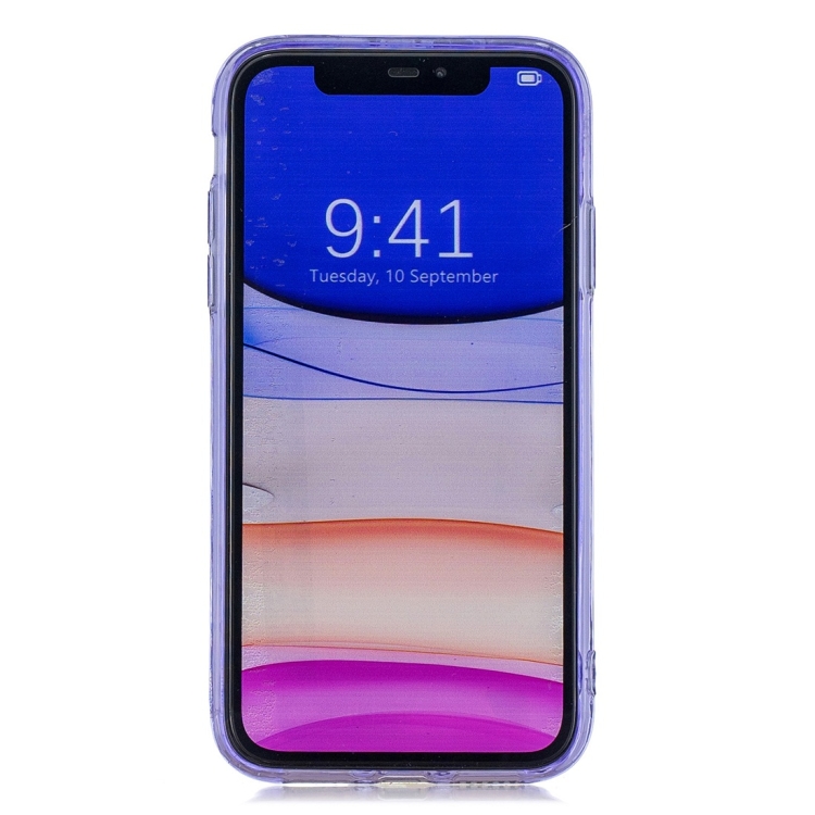 For iPhone 11 1.5mm Shockproof Transparent TPU Protective Case(Purple) For iPhone 11 1.5mm Shockproof Transparent TPU Protective Case(Purple)