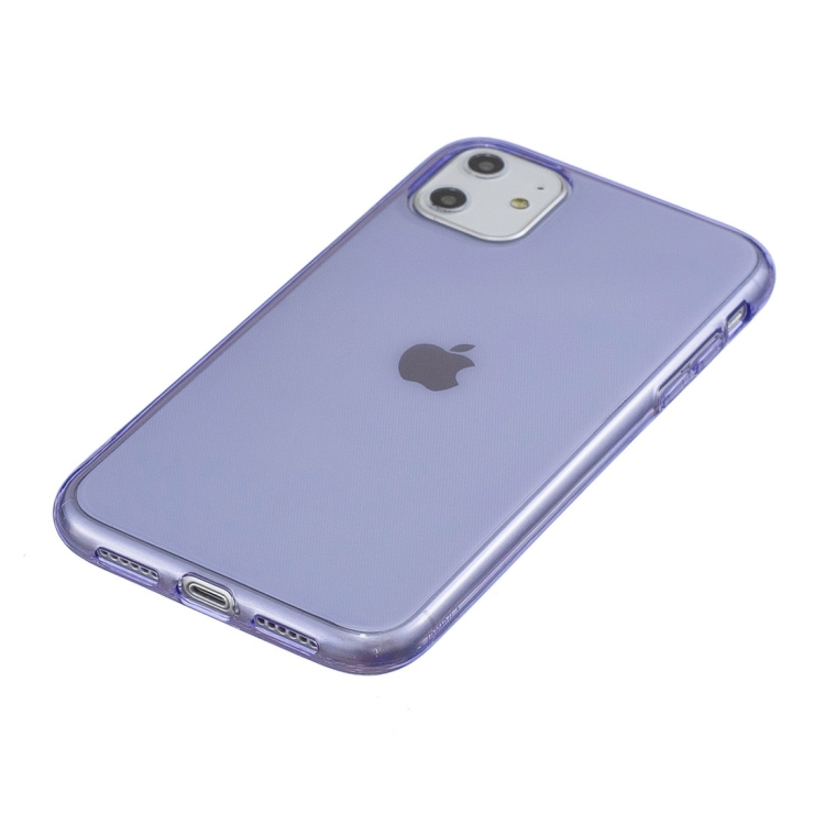 For iPhone 11 1.5mm Shockproof Transparent TPU Protective Case(Purple) For iPhone 11 1.5mm Shockproof Transparent TPU Protective Case(Purple)