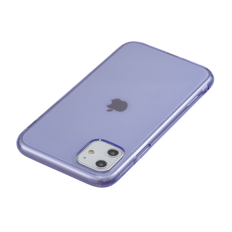 For iPhone 11 1.5mm Shockproof Transparent TPU Protective Case(Purple) For iPhone 11 1.5mm Shockproof Transparent TPU Protective Case(Purple)