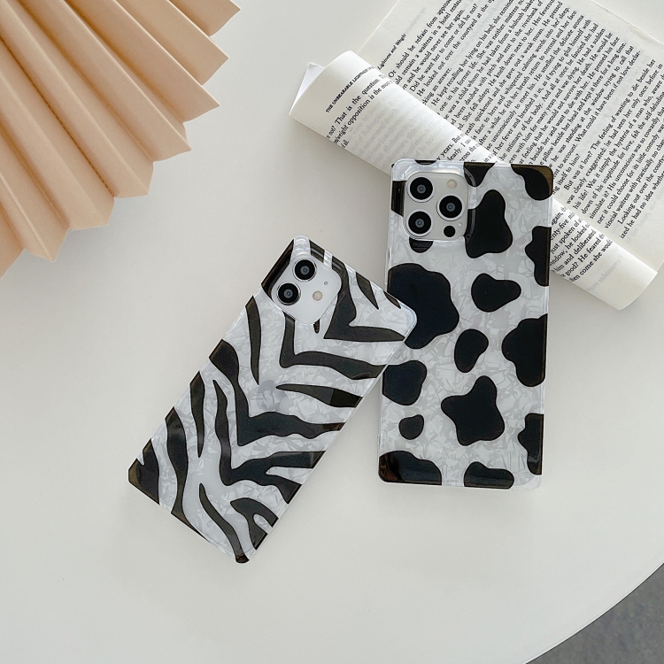 For iPhone 12 Pro Max Shockproof Shell Pattern Square Protective Case(Zebra) For iPhone 12 Pro Max Shockproof Shell Pattern Square Protective Case(Zebra)
