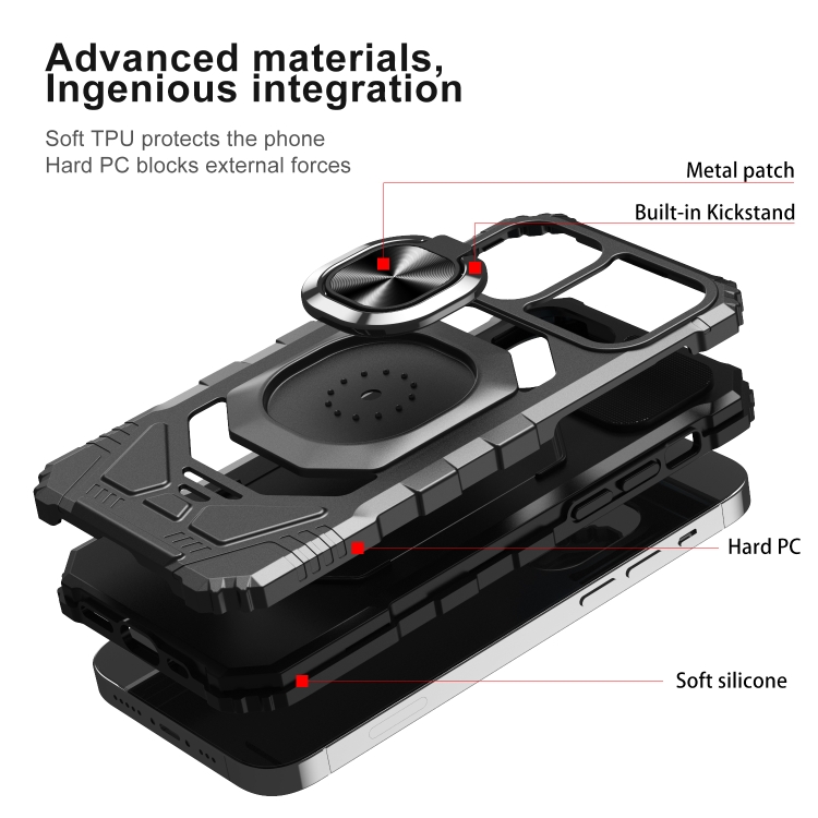 For iPhone 11 10pcs Armor Magnetic PC + TPU Shockproof Case with 360 Degree Rotation Ring Holder (Black) For iPhone 11 10pcs Armor Magnetic PC + TPU Shockproof Case with 360 Degree Rotation Ring Holder (Black)