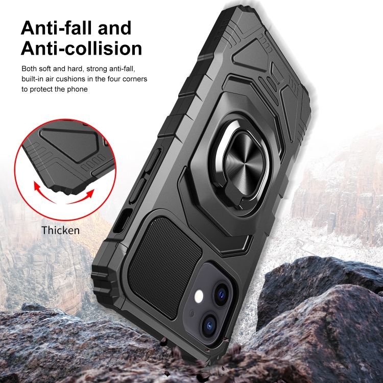 For iPhone 11 10pcs Armor Magnetic PC + TPU Shockproof Case with 360 Degree Rotation Ring Holder (Black) For iPhone 11 10pcs Armor Magnetic PC + TPU Shockproof Case with 360 Degree Rotation Ring Holder (Black)