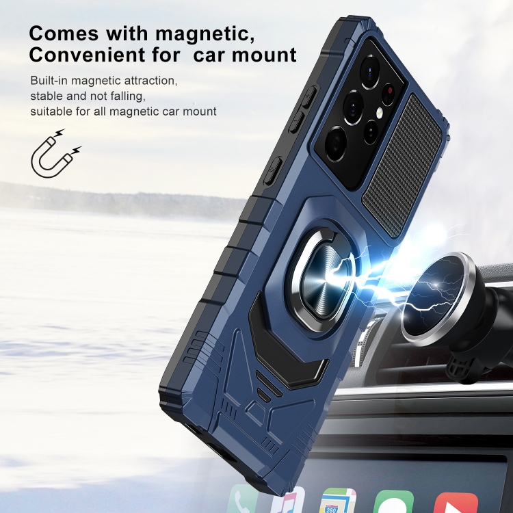 For Samsung Galaxy S21 Ultra 5G 10 PCS Armor Magnetic PC + TPU Shockproof Case with 360 Degree Rotation Ring Holder(Blue) For Samsung Galaxy S21 Ultra 5G 10 PCS Armor Magnetic PC + TPU Shockproof Case with 360 Degree Rotation Ring Holder(Blue)