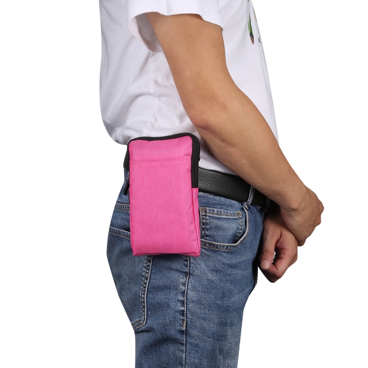 Universal Fashion Waterproof Casual Mobile Phone Waist Diagonal Bag For 6.7-6.9 inch Phones(Rose Red) Universal Fashion Waterproof Casual Mobile Phone Waist Diagonal Bag For 6.7-6.9 inch Phones(Rose Red)