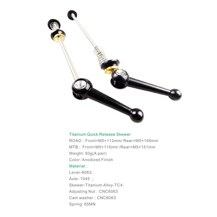 SUNSKY BIKERSAY Bicycle Skewers Quick Release Titanium Axle QR Wheel