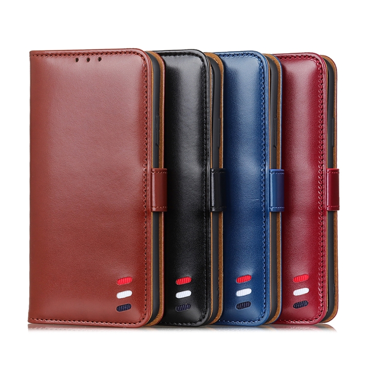 For iPhone 13 mini 3-Color Pearl Texture Magnetic Buckle Horizontal Flip PU Leather Case with Card Slots & Wallet & Holder (Brown)