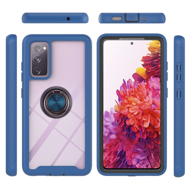 For Samsung Galaxy S20 FE 4G / 5G Starry Sky Solid Color Series Shockproof PC + TPU Protective Case with Ring Holder & Magnetic Function(Blue) For Samsung Galaxy S20 FE 4G / 5G Starry Sky Solid Color Series Shockproof PC + TPU Protective Case with Ring Holder & Magnetic Function(Blue)