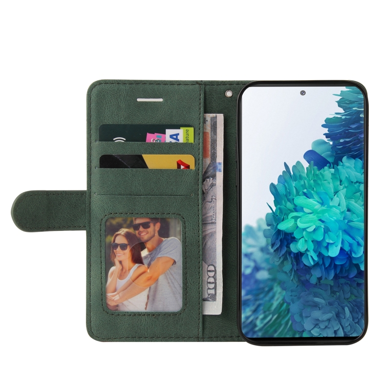 For Samsung Galaxy S20 FE 5G Dual-color Splicing Horizontal Flip PU Leather Case with Holder & Card Slots & Wallet(Green) For Samsung Galaxy S20 FE 5G Dual-color Splicing Horizontal Flip PU Leather Case with Holder & Card Slots & Wallet(Green)
