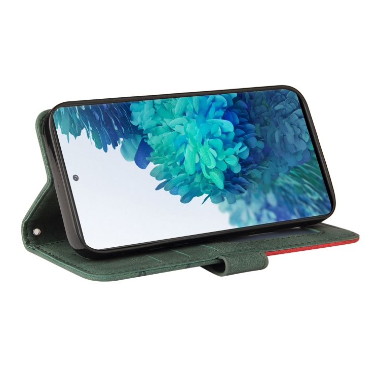For Samsung Galaxy S20 FE 5G Dual-color Splicing Horizontal Flip PU Leather Case with Holder & Card Slots & Wallet(Green) For Samsung Galaxy S20 FE 5G Dual-color Splicing Horizontal Flip PU Leather Case with Holder & Card Slots & Wallet(Green)