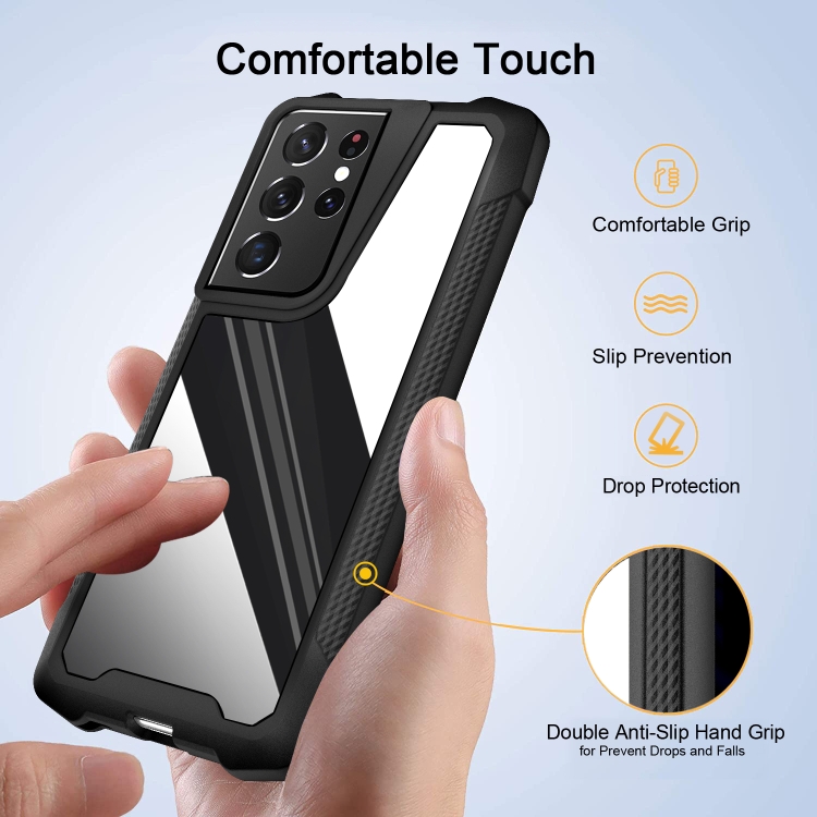 For Samsung Galaxy S21 Ultra 5G Stainless Steel Metal PC Back Cover + TPU Heavy Duty Armor Shockproof Case(Mirror Black) For Samsung Galaxy S21 Ultra 5G Stainless Steel Metal PC Back Cover + TPU Heavy Duty Armor Shockproof Case(Mirror Black)