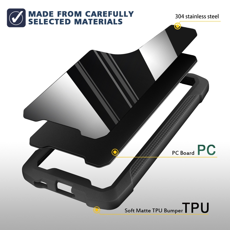 For Samsung Galaxy S21 Ultra 5G Stainless Steel Metal PC Back Cover + TPU Heavy Duty Armor Shockproof Case(Mirror Black) For Samsung Galaxy S21 Ultra 5G Stainless Steel Metal PC Back Cover + TPU Heavy Duty Armor Shockproof Case(Mirror Black)