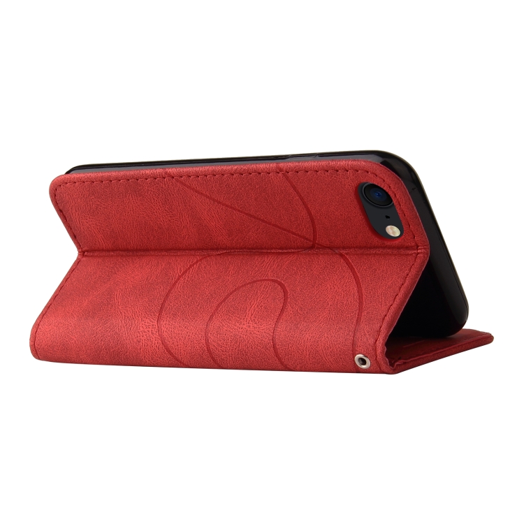 For iPhone SE 2022 / SE 2020 / 8 / 7 Dual-color Splicing Horizontal Flip PU Leather Case with Holder & Card Slots & Wallet(Red) For iPhone SE 2022 / SE 2020 / 8 / 7 Dual-color Splicing Horizontal Flip PU Leather Case with Holder & Card Slots & Wallet(Red)
