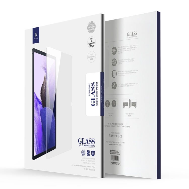 Para Samsung Galaxy Tab S7 Fe / S7 + / S8 + DUX DUCIS 0.33mm 9h Medio Alumina HD Pantalla completa Película de vidrio templado - 6