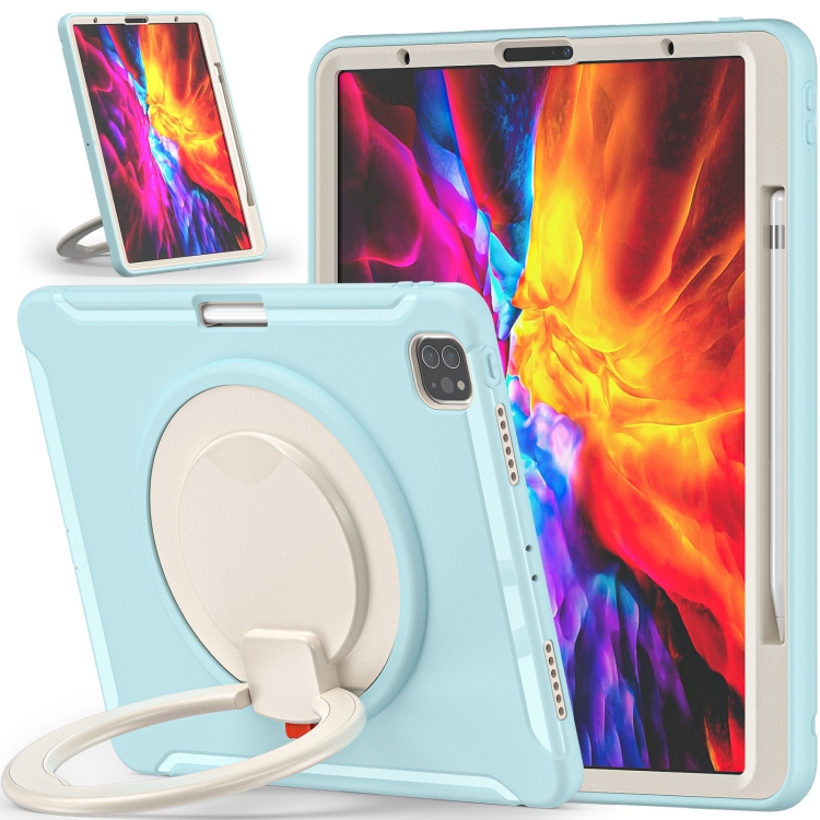 Shockproof TPU + PC Protective Case with 360 Degree Rotation Foldable Handle Grip Holder & Pen Slot For iPad Pro 12.9 2020 / 2018(Ice Crystal Blue) Shockproof TPU + PC Protective Case with 360 Degree Rotation Foldable Handle Grip Holder & Pen Slot For iPad Pro 12.9 2020 / 2018(Ice Crystal Blue)