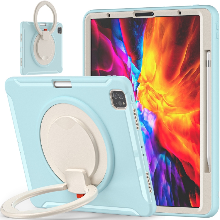 Shockproof TPU + PC Protective Case with 360 Degree Rotation Foldable Handle Grip Holder & Pen Slot For iPad Pro 12.9 2020 / 2018(Ice Crystal Blue) Shockproof TPU + PC Protective Case with 360 Degree Rotation Foldable Handle Grip Holder & Pen Slot For iPad Pro 12.9 2020 / 2018(Ice Crystal Blue)