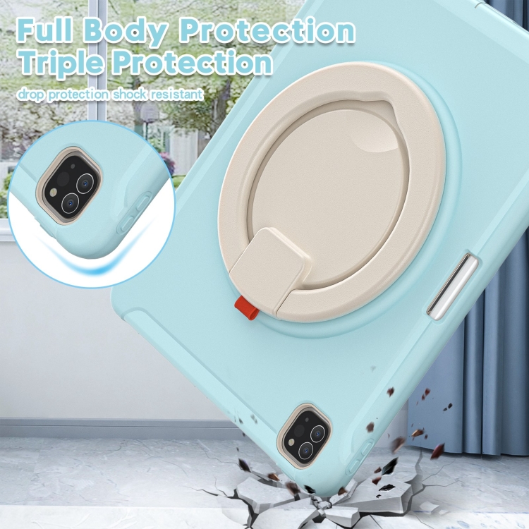 Shockproof TPU + PC Protective Case with 360 Degree Rotation Foldable Handle Grip Holder & Pen Slot For iPad Pro 12.9 2020 / 2018(Ice Crystal Blue) Shockproof TPU + PC Protective Case with 360 Degree Rotation Foldable Handle Grip Holder & Pen Slot For iPad Pro 12.9 2020 / 2018(Ice Crystal Blue)