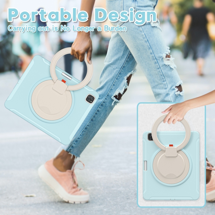Shockproof TPU + PC Protective Case with 360 Degree Rotation Foldable Handle Grip Holder & Pen Slot For iPad Pro 12.9 2020 / 2018(Ice Crystal Blue) Shockproof TPU + PC Protective Case with 360 Degree Rotation Foldable Handle Grip Holder & Pen Slot For iPad Pro 12.9 2020 / 2018(Ice Crystal Blue)