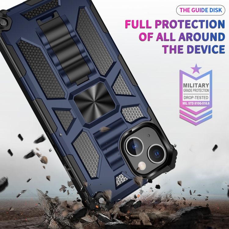 For iPhone 13 mini Armor Shockproof TPU + PC Magnetic Protective Case with Holder (Silver) For iPhone 13 mini Armor Shockproof TPU + PC Magnetic Protective Case with Holder (Silver)