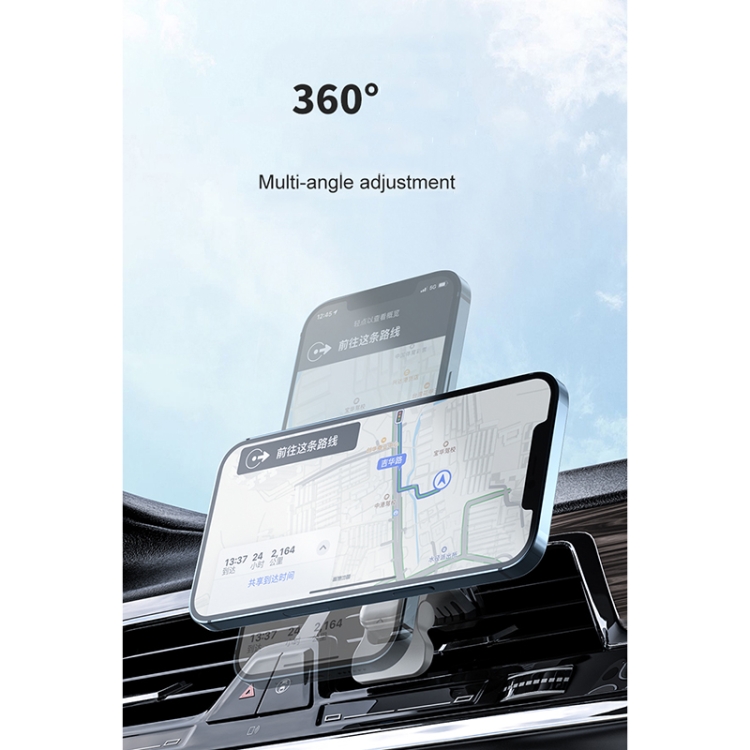 adj-987 15W Magsafe Magnetic Car Air Outlet Wireless Charger with LED Indicator(White)