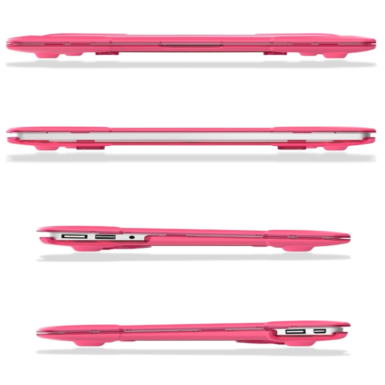 For MacBook Air 11.6 inch A1465 / A1370 TPU and PC Two-color Anti-fall Laptop Protective Case(Rose Red) For MacBook Air 11.6 inch A1465 / A1370 TPU and PC Two-color Anti-fall Laptop Protective Case(Rose Red)