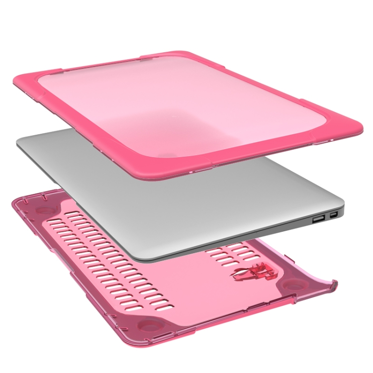 For MacBook Air 11.6 inch A1465 / A1370 TPU and PC Two-color Anti-fall Laptop Protective Case(Rose Red) For MacBook Air 11.6 inch A1465 / A1370 TPU and PC Two-color Anti-fall Laptop Protective Case(Rose Red)