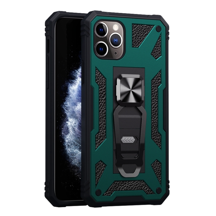 For iPhone 11 10pcs Variety Armor TPU + PC Shockproof Magnetic Protective Case with Folding Clip Holder (Dark Night Green) For iPhone 11 10pcs Variety Armor TPU + PC Shockproof Magnetic Protective Case with Folding Clip Holder (Dark Night Green)