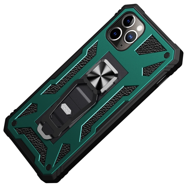 For iPhone 11 10pcs Variety Armor TPU + PC Shockproof Magnetic Protective Case with Folding Clip Holder (Dark Night Green) For iPhone 11 10pcs Variety Armor TPU + PC Shockproof Magnetic Protective Case with Folding Clip Holder (Dark Night Green)