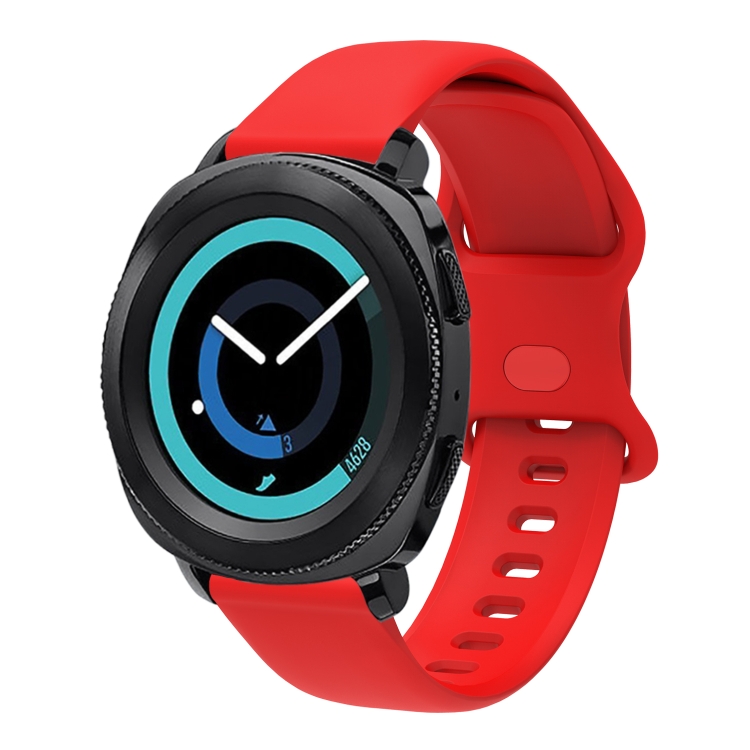 20mm Per Amazfit GTS4 / GTS4 mini / GTS3 Cinturino per orologio in silicone  perforato con fibbia posteriore interna universale (rosso)