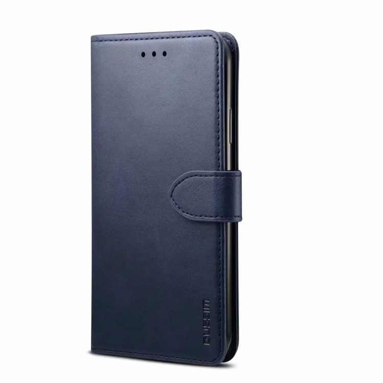 For Samsung Galaxy S21 5G GUSSIM Business Style Horizontal Flip Leather Case with Holder & Card Slots & Wallet(Blue)