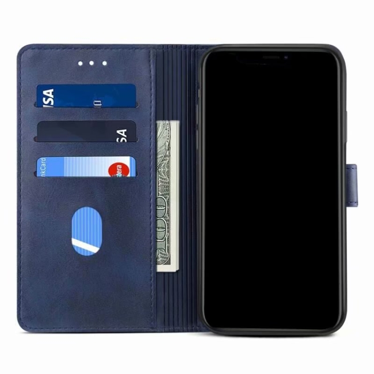 For Samsung Galaxy S21 5G GUSSIM Business Style Horizontal Flip Leather Case with Holder & Card Slots & Wallet(Blue)