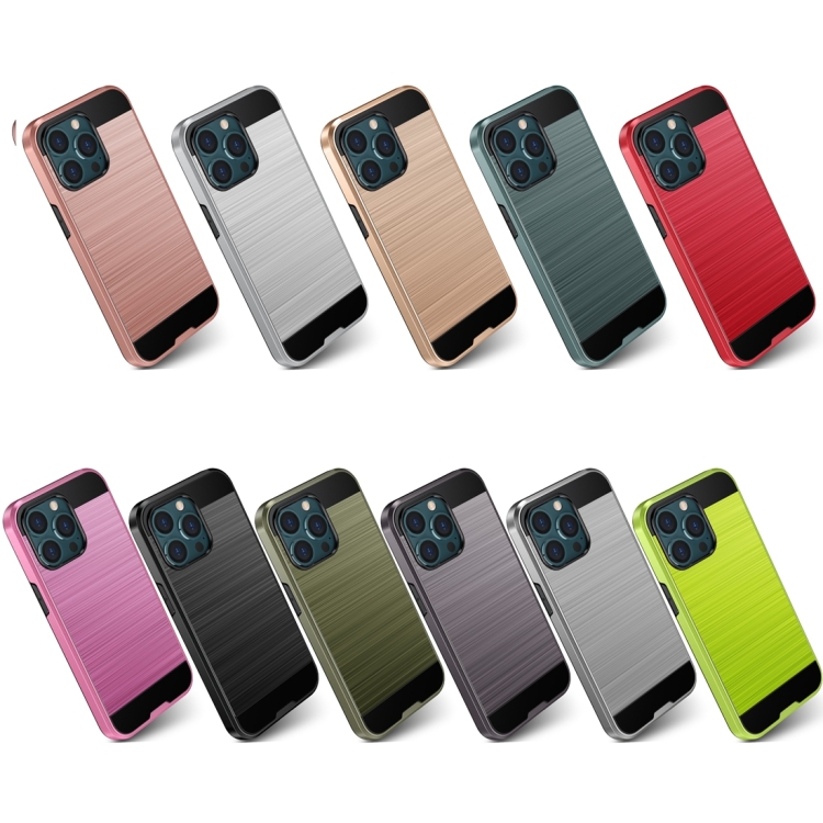 For iPhone 13 mini Brushed Texture Shockproof Protective Case (Silver) For iPhone 13 mini Brushed Texture Shockproof Protective Case (Silver)