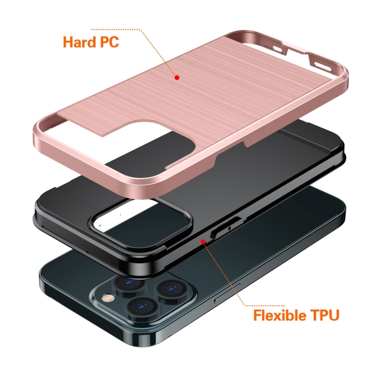 For iPhone 13 mini Brushed Texture Shockproof Protective Case (Silver) For iPhone 13 mini Brushed Texture Shockproof Protective Case (Silver)