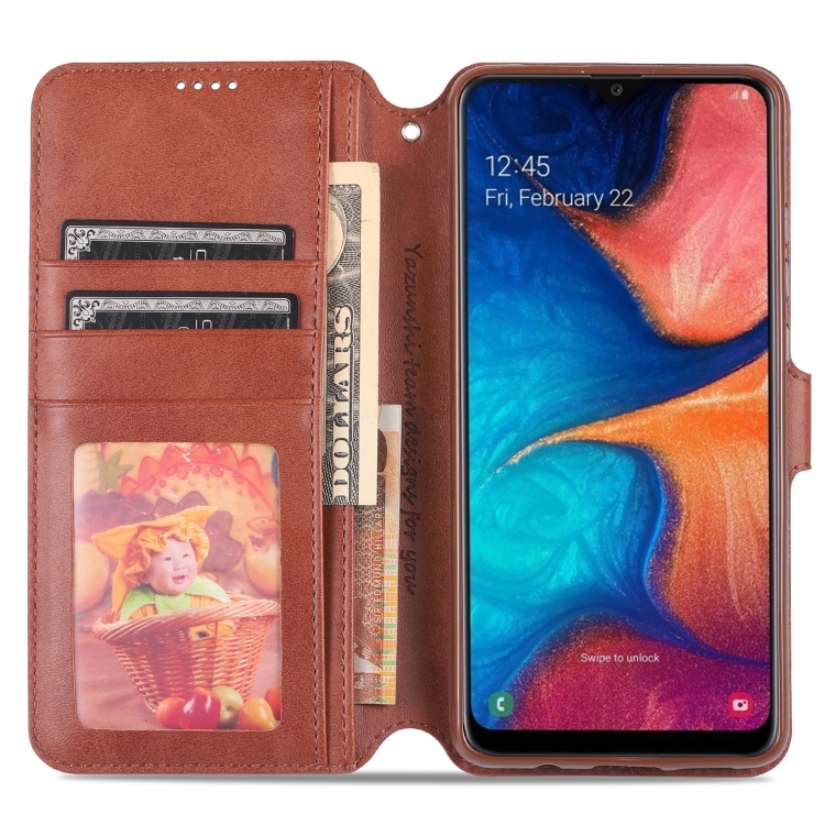 For Galaxy A20e AZNS Calf Texture Magnetic Horizontal Flip PU Leather Case with Holder & Card Slots & Photo Frame(Gray) For Galaxy A20e AZNS Calf Texture Magnetic Horizontal Flip PU Leather Case with Holder & Card Slots & Photo Frame(Gray)