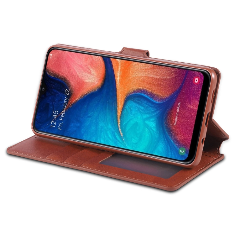 For Galaxy A20e AZNS Calf Texture Magnetic Horizontal Flip PU Leather Case with Holder & Card Slots & Photo Frame(Gray) For Galaxy A20e AZNS Calf Texture Magnetic Horizontal Flip PU Leather Case with Holder & Card Slots & Photo Frame(Gray)
