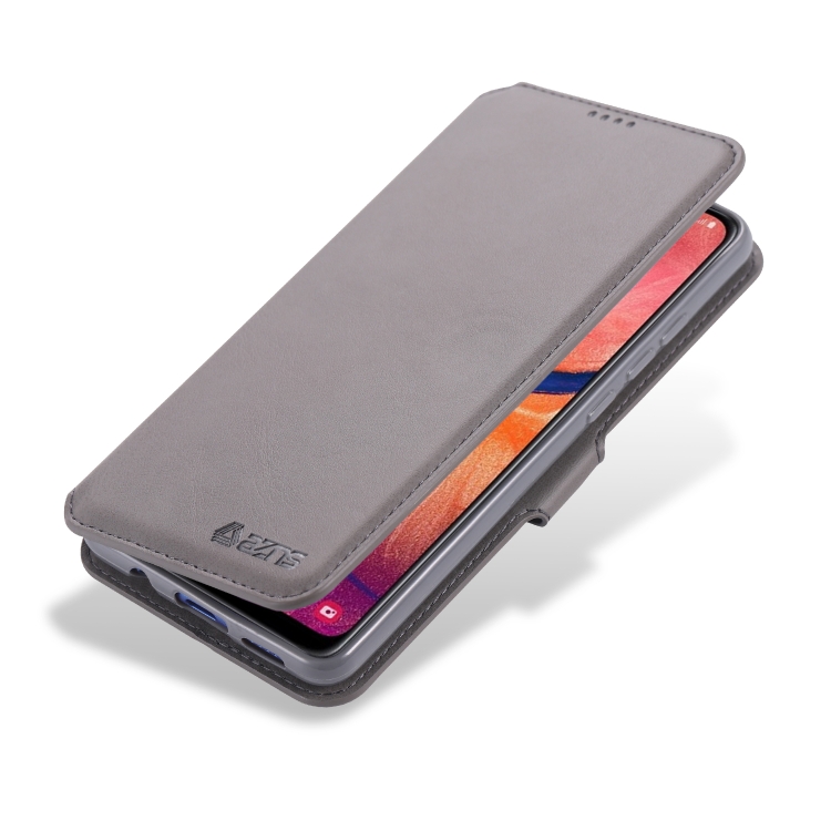 For Galaxy A20e AZNS Calf Texture Magnetic Horizontal Flip PU Leather Case with Holder & Card Slots & Photo Frame(Gray) For Galaxy A20e AZNS Calf Texture Magnetic Horizontal Flip PU Leather Case with Holder & Card Slots & Photo Frame(Gray)