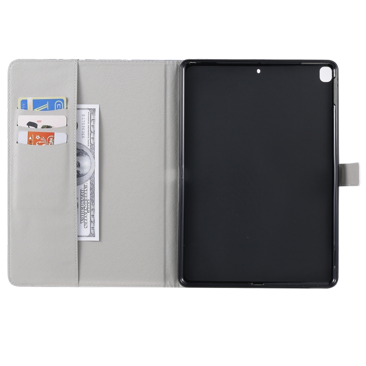 For iPad 10.2 / Pro 10.5 / Air 2019 3D Colored Drawing Horizontal Flip Leather Case with Holder & Card Slots & Wallet & Sleep / Wake-up Function(Purple Butterfly) For iPad 10.2 / Pro 10.5 / Air 2019 3D Colored Drawing Horizontal Flip Leather Case with Holder & Card Slots & Wallet & Sleep / Wake-up Function(Purple Butterfly)