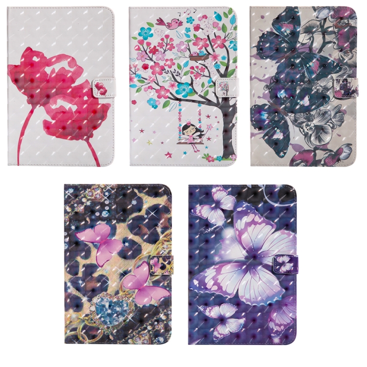 For iPad 10.2 / Pro 10.5 / Air 2019 3D Colored Drawing Horizontal Flip Leather Case with Holder & Card Slots & Wallet & Sleep / Wake-up Function(Purple Butterfly) For iPad 10.2 / Pro 10.5 / Air 2019 3D Colored Drawing Horizontal Flip Leather Case with Holder & Card Slots & Wallet & Sleep / Wake-up Function(Purple Butterfly)