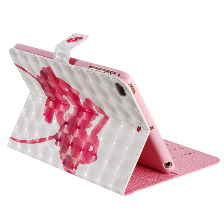 For iPad Mini 2019 & 4 & 3 & 2 & 1 3D Colored Drawing Horizontal Flip Leather Case with Holder & Card Slots & Wallet & Sleep / Wake-up Function(Red Rose) For iPad Mini 2019 & 4 & 3 & 2 & 1 3D Colored Drawing Horizontal Flip Leather Case with Holder & Card Slots & Wallet & Sleep / Wake-up Function(Red Rose)