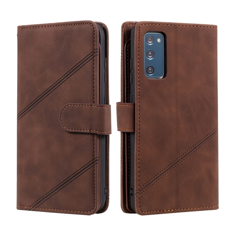 For Samsung Galaxy S20 FE Skin Feel Business Horizontal Flip PU Leather Case with Holder & Multi-Card Slots & Wallet & Lanyard & Photo Frame(Brown) For Samsung Galaxy S20 FE Skin Feel Business Horizontal Flip PU Leather Case with Holder & Multi-Card Slots & Wallet & Lanyard & Photo Frame(Brown)