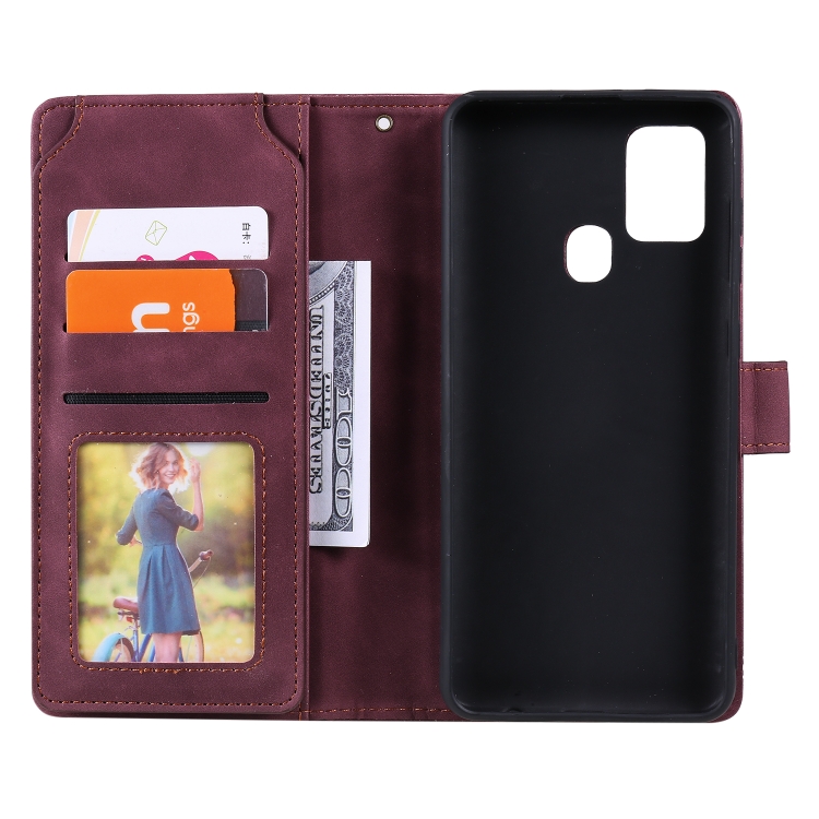 For Samsung Galaxy A21s Skin Feel Business Horizontal Flip PU