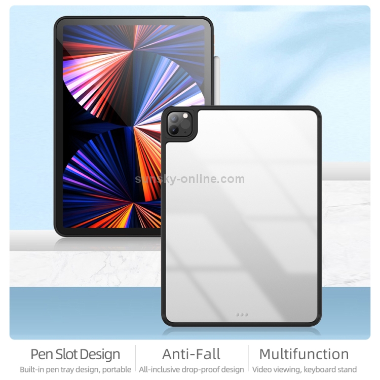 For iPad Pro 12.9 2022 / 2021 / 2020 Mutural Qing Xiu Series PC + TPU Shockproof Tablet Case with Pen Slot(Blue) For iPad Pro 12.9 2022 / 2021 / 2020 Mutural Qing Xiu Series PC + TPU Shockproof Tablet Case with Pen Slot(Blue)
