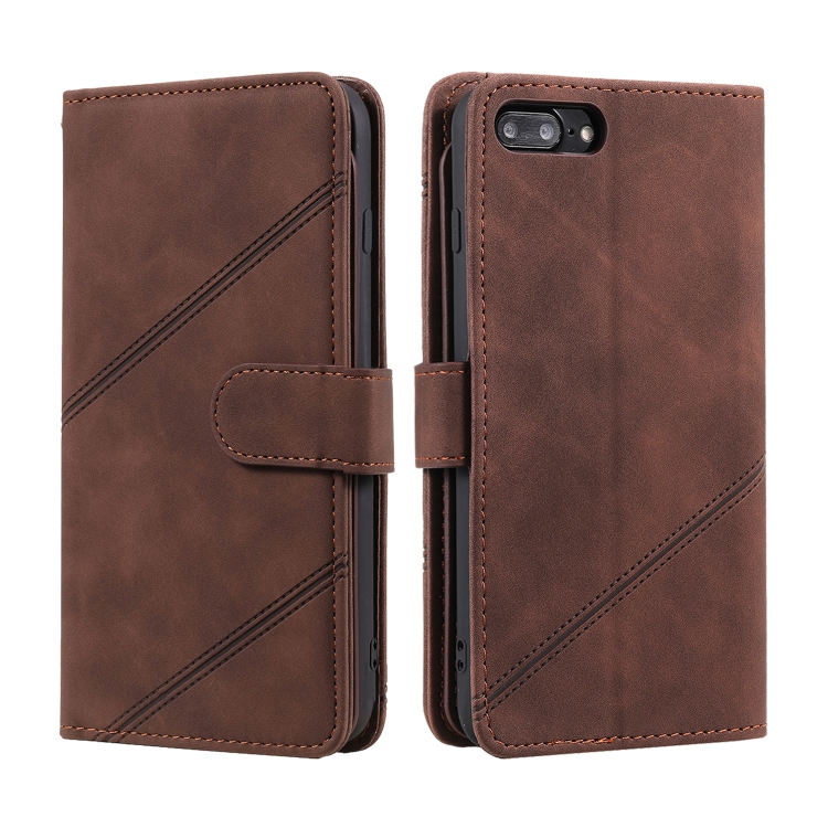 For iPhone SE 2022 / SE 2020 / 8 / 7 Skin Feel Business Horizontal Flip PU Leather Case with Holder & Multi-Card Slots & Wallet & Lanyard & Photo Frame(Brown) For iPhone SE 2022 / SE 2020 / 8 / 7 Skin Feel Business Horizontal Flip PU Leather Case with Holder & Multi-Card Slots & Wallet & Lanyard & Photo Frame(Brown)