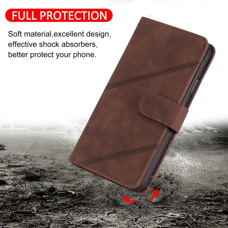 For iPhone SE 2022 / SE 2020 / 8 / 7 Skin Feel Business Horizontal Flip PU Leather Case with Holder & Multi-Card Slots & Wallet & Lanyard & Photo Frame(Brown) For iPhone SE 2022 / SE 2020 / 8 / 7 Skin Feel Business Horizontal Flip PU Leather Case with Holder & Multi-Card Slots & Wallet & Lanyard & Photo Frame(Brown)