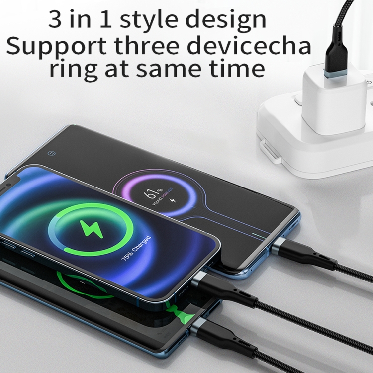WIWU PT04 USB-C / Type-C to 8 Pin Platinum Data Cable, Cable Length:3m(Black) WIWU PT04 USB-C / Type-C to 8 Pin Platinum Data Cable, Cable Length:3m(Black)
