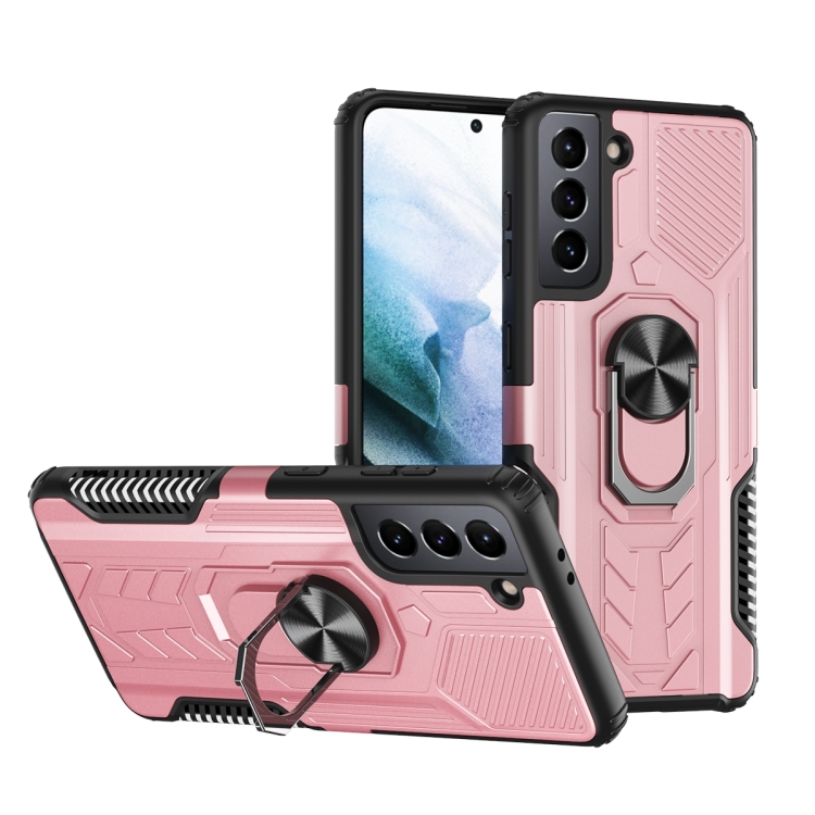 For Samsung Galaxy S21 5G 10 PCS Shield Armor PC+TPU Protective Case with 360 Degree Rotation Ring Holder(Rose Gold) For Samsung Galaxy S21 5G 10 PCS Shield Armor PC+TPU Protective Case with 360 Degree Rotation Ring Holder(Rose Gold)