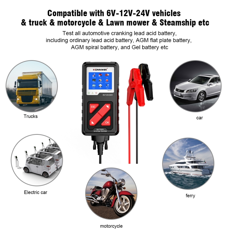 Redresseur pour batteries de voiture 6V / 12V